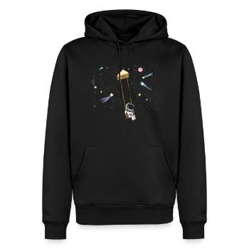Astronaut Sandwich Liebe Astronomie Sandwich - Männer Premium Bio Hoodie - Schwarz - Vorne - Nico (187cm)