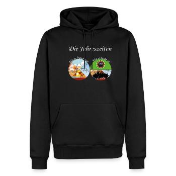 Die Covid Saison - Männer Premium Bio Hoodie - Schwarz - Vorne - Nico (187cm)