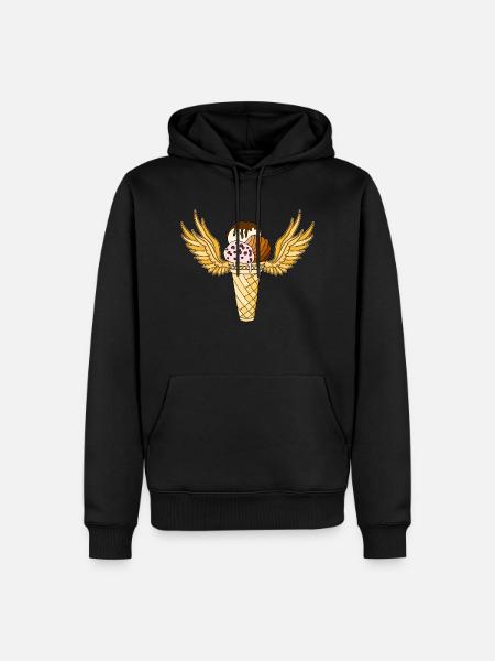 Eis - Männer Premium Bio Hoodie - Schwarz