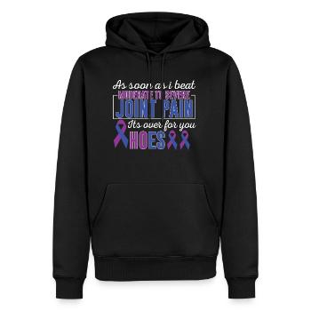 Beat Joint Pain Arthritis Awareness - Men’s Premium Organic Hoodie - black - Front - Nico (187cm)