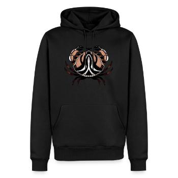 Krebs - Männer Premium Bio Hoodie - Schwarz - Vorne - Nico (187cm)