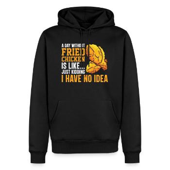 Foodaholic Fast Food Crispy Fried Chicken Gesch - Men’s Premium Organic Hoodie - black - Front - Nico (187cm)