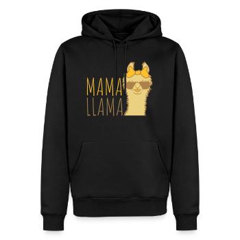 Lunettes de soleil Mrs Mama Llama - Sweat à capuche Premium bio Homme - noir - Devant - Nico (187cm)