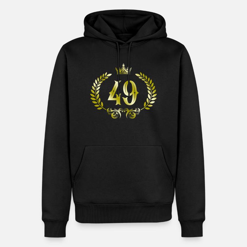Couronne de 49 chiffres - Sweat à capuche Premium bio Homme - noir