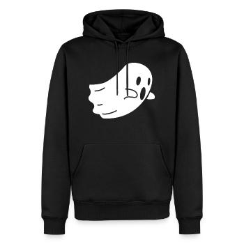 JE NE TE FANTÔMERAI JAMAIS - Sweat à capuche Premium bio Homme - noir - Devant - Nico (187cm)