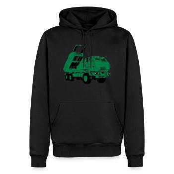 M142 HIMARS - Sweat à capuche Premium bio Homme - noir - Devant - Nico (187cm)