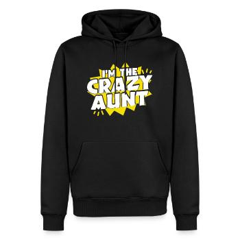 Im The Crazy Aunt - Men’s Premium Organic Hoodie - black - Front - Nico (187cm)