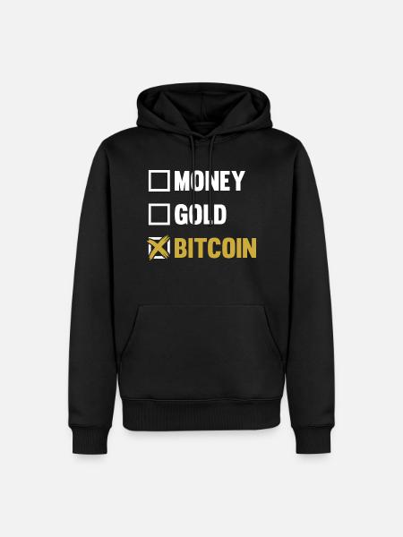 money gold bitcoin - Men’s Premium Organic Hoodie - black