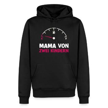 Tank leer Mama von 2 Kindern Mutter Muttertag Kind - Männer Premium Bio Hoodie - Schwarz - Vorne - Nico (187cm)