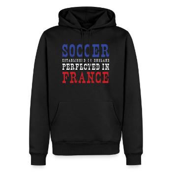 France Soccer French Football France Futbol - Männer Premium Bio Hoodie - Schwarz - Vorne - Nico (187cm)