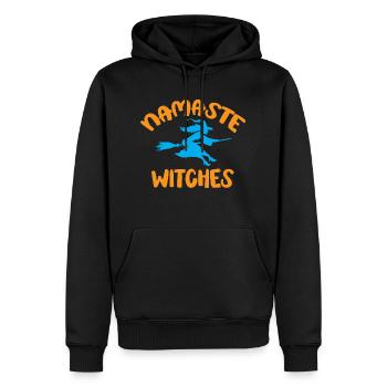 Namaste Witches - halloween - Sweat à capuche Premium bio Homme - noir - Devant - Nico (187cm)
