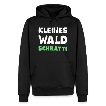 Kleines Wald Schratti - Männer Premium Bio Hoodie - Schwarz - Vorne - Nico (187cm)
