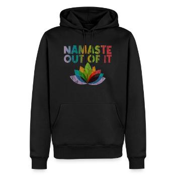 Namaste hors de lui 3 - Sweat à capuche Premium bio Homme - noir - Devant - Nico (187cm)