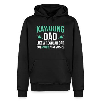 Kayaking Dad Just Like A Normal Dad Except Much Co - Männer Premium Bio Hoodie - Schwarz - Vorne - Nico (187cm)