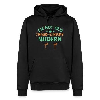 Ich bin nicht alt im Mitte des Jahrhunderts modern - Männer Premium Bio Hoodie - Schwarz - Vorne - Nico (187cm)