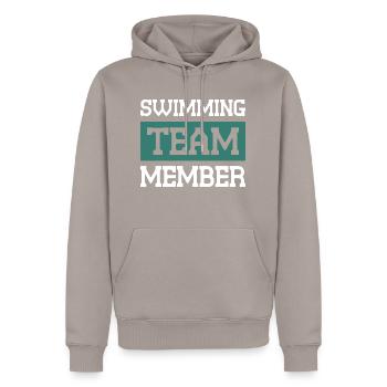 Swimming Team - Männer Premium Bio Hoodie - Taupe - Vorne - Nico (187cm)