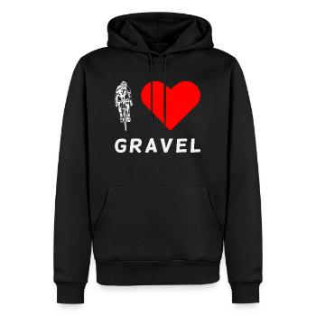 Gravel Bike Love Rennrad Fahrrad lustige Geschenk - Männer Premium Bio Hoodie - Schwarz - Vorne - Nico (187cm)