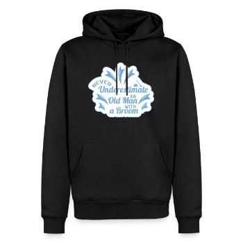 Curling - Sweat à capuche Premium bio Homme - noir - Devant - Nico (187cm)