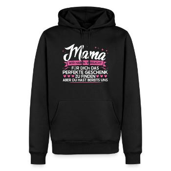 Mutter Familie Mütter Geschenk - Männer Premium Bio Hoodie - Schwarz - Vorne - Nico (187cm)