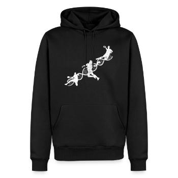 Handball Club Handball Joueur Handball Handball Joueur - Sweat à capuche Premium bio Homme - noir - Devant - Nico (187cm)