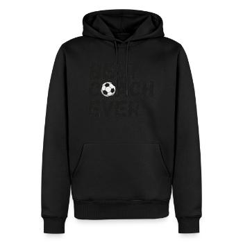The best trainer in the world T-shirt mug gift - Men’s Premium Organic Hoodie - black - Front - Nico (187cm)
