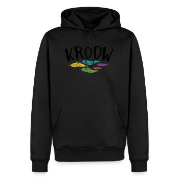 Das Original KRoOW - Männer Premium Bio Hoodie - Schwarz - Vorne - Nico (187cm)