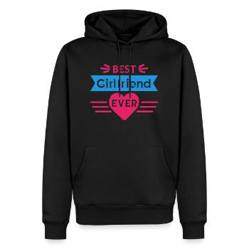 BEST GIRLFRIEND EVER - Men’s Premium Organic Hoodie - black - Front - Nico (187cm)