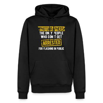 Fotografie Fotograf - Männer Premium Bio Hoodie - Schwarz - Vorne - Nico (187cm)