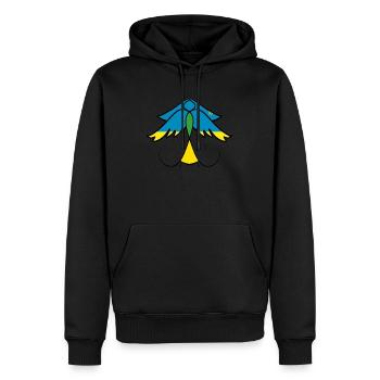 Ange du pardon - Sweat à capuche Premium bio Homme - noir - Devant - Nico (187cm)