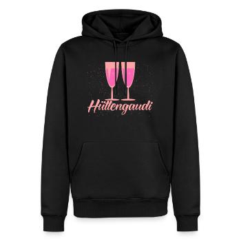 Apres Ski Hüttengaudi Geschenk - Männer Premium Bio Hoodie - Schwarz - Vorne - Nico (187cm)