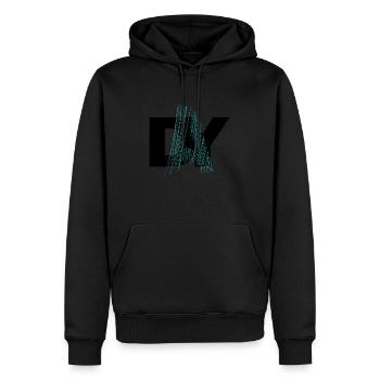 Sans titre 1 - Sweat à capuche Premium bio Homme - noir - Devant - Nico (187cm)