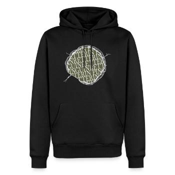 tierliebe confetti friends fährte humor - Männer Premium Bio Hoodie - Schwarz - Vorne - Nico (187cm)