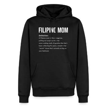Philippinische Mama Spruch Englisch - Männer Premium Bio Hoodie - Schwarz - Vorne - Nico (187cm)