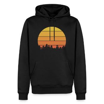 ancien Classique vintage - Sweat à capuche Premium bio Homme - noir - Devant - Nico (187cm)