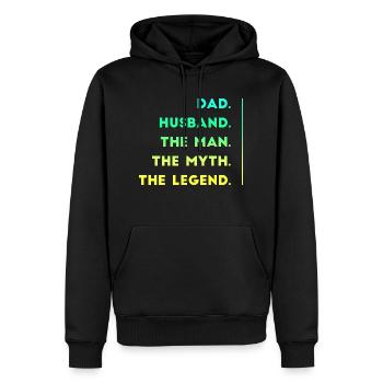 Lustiger Papa zum Vatertag - Sweat à capuche Premium bio Homme - noir - Devant - Nico (187cm)
