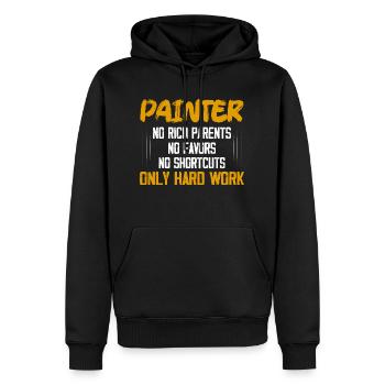 Painter - No Rich Parents Profession Job - Männer Premium Bio Hoodie - Schwarz - Vorne - Nico (187cm)