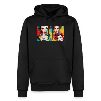 Women Pop Art Classic - Männer Premium Bio Hoodie - Schwarz - Vorne - Nico (187cm)