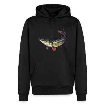 Target fish pike fishing - Men’s Premium Organic Hoodie - black - Front - Nico (187cm)