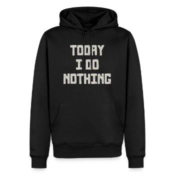 Today - Men’s Premium Organic Hoodie - black - Front - Nico (187cm)