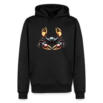 HUMMER - Männer Premium Bio Hoodie - Schwarz - Vorne - Nico (187cm)
