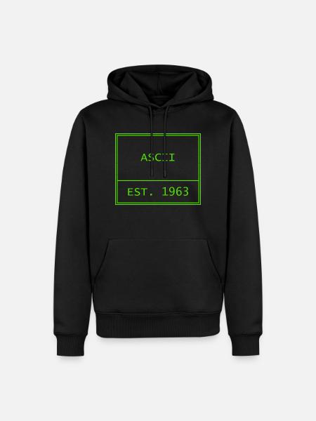 ASCII - Men’s Premium Organic Hoodie - black