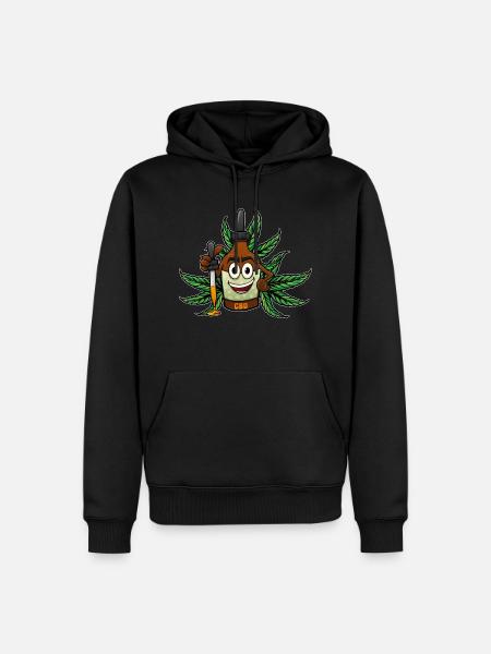 Plantesta Logo und Maskottchen - Männer Premium Bio Hoodie - Schwarz