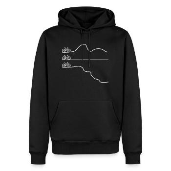 Fahrrad Radsport Radfahrer - Männer Premium Bio Hoodie - Schwarz - Vorne - Nico (187cm)
