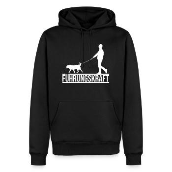 Chiens Animaux de compagnie - Sweat à capuche Premium bio Homme - noir - Devant - Nico (187cm)