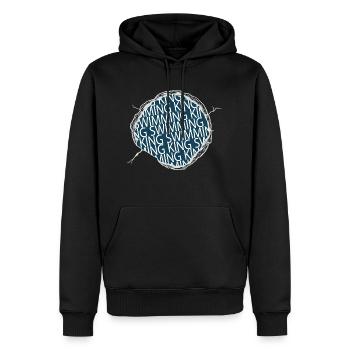Sports Drôles T-shirts de natation Piscine - Sweat à capuche Premium bio Homme - noir - Devant - Nico (187cm)