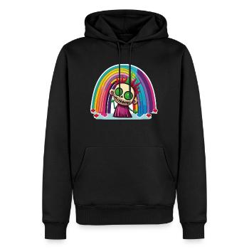 Pride Zombie 02 - Männer Premium Bio Hoodie - Schwarz - Vorne - Nico (187cm)