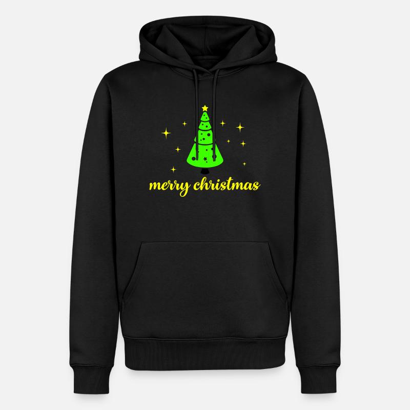 tannenbaum merry christmas - Männer Premium Bio Hoodie - Schwarz