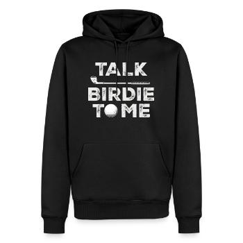 Sprich Birdie mit mir - Lustiger Golfspieler Wortspiel-Golfer - Männer Premium Bio Hoodie - Schwarz - Vorne - Nico (187cm)