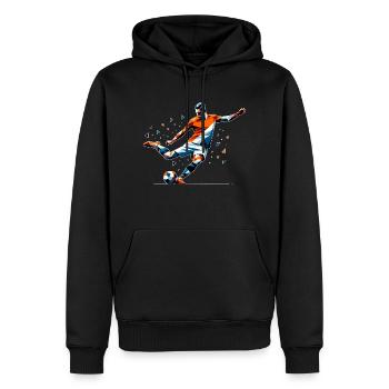Fussball Niederlande - Männer Premium Bio Hoodie - Schwarz - Vorne - Nico (187cm)