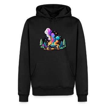 quad et tout terrain - Sweat à capuche Premium bio Homme - noir - Devant - Nico (187cm)